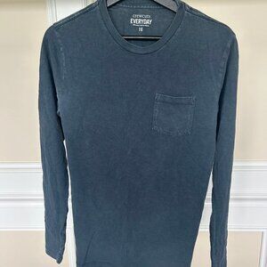 J.Crew Crewcuts Boy's Black Long Sleeve T-Shirt Size 16